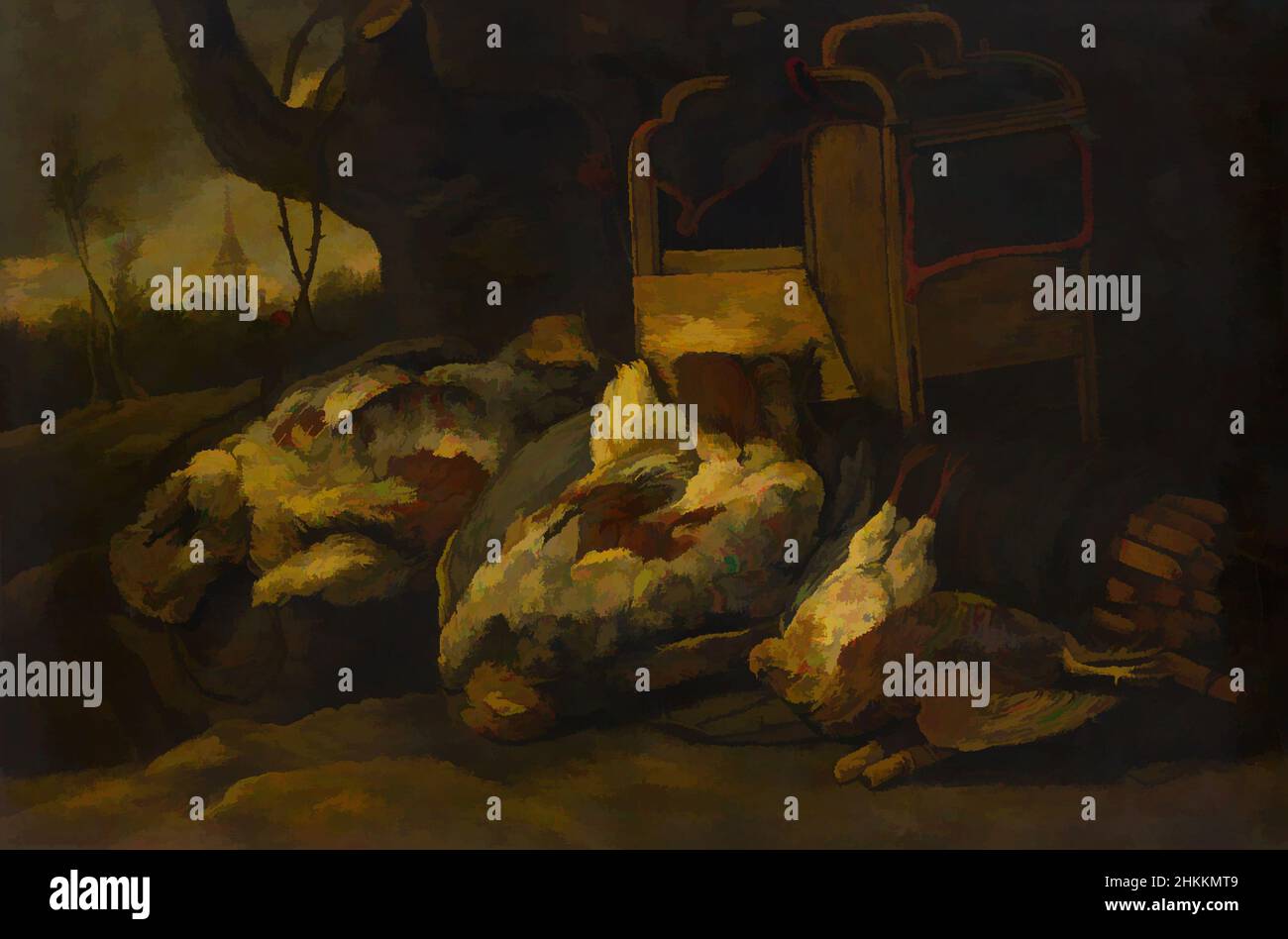 Arte ispirata dalla vita morta con uccelli morti, una gabbia e una rete, Jan Fijt, attribuita a, c.. 1645 - 1650, opere classiche modernizzate da Artotop con un tocco di modernità. Forme, colore e valore, impatto visivo accattivante sulle emozioni artistiche attraverso la libertà delle opere d'arte in modo contemporaneo. Un messaggio senza tempo che persegue una nuova direzione selvaggiamente creativa. Artisti che si rivolgono al supporto digitale e creano l'NFT Artotop Foto Stock Arte ispirata dalla vita morta con uccelli morti, una gabbia e una rete, Jan Fijt, attribuita a, c.. 1645 - 1650, opere classiche modernizzate da Artotop con un tocco di modernità. Forme, colore e valore, impatto visivo accattivante sulle emozioni artistiche attraverso la libertà delle opere d'arte in modo contemporaneo. Un messaggio senza tempo che persegue una nuova direzione selvaggiamente creativa. Artisti che si rivolgono al supporto digitale e creano l'NFT Artotop Foto Stock