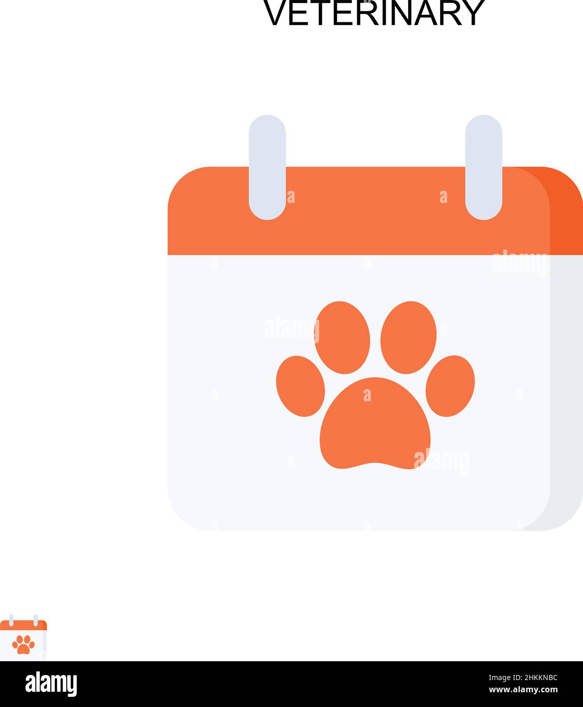 Icona vettore semplice veterinario. Modello di disegno del simbolo di illustrazione per l'elemento dell'interfaccia utente mobile Web. Illustrazione Vettoriale