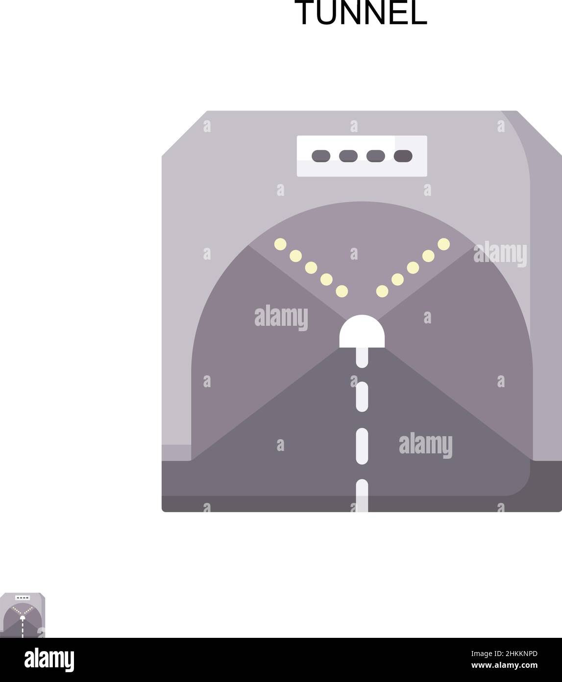 Icona vettore tunnel semplice. Modello di disegno del simbolo di illustrazione per l'elemento dell'interfaccia utente mobile Web. Illustrazione Vettoriale