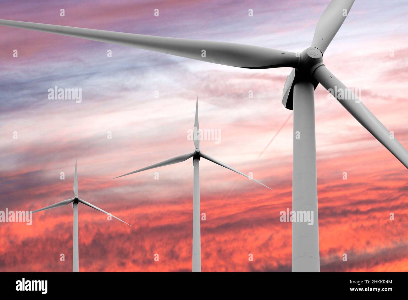 Turbine eoliche, illustrazione Foto Stock