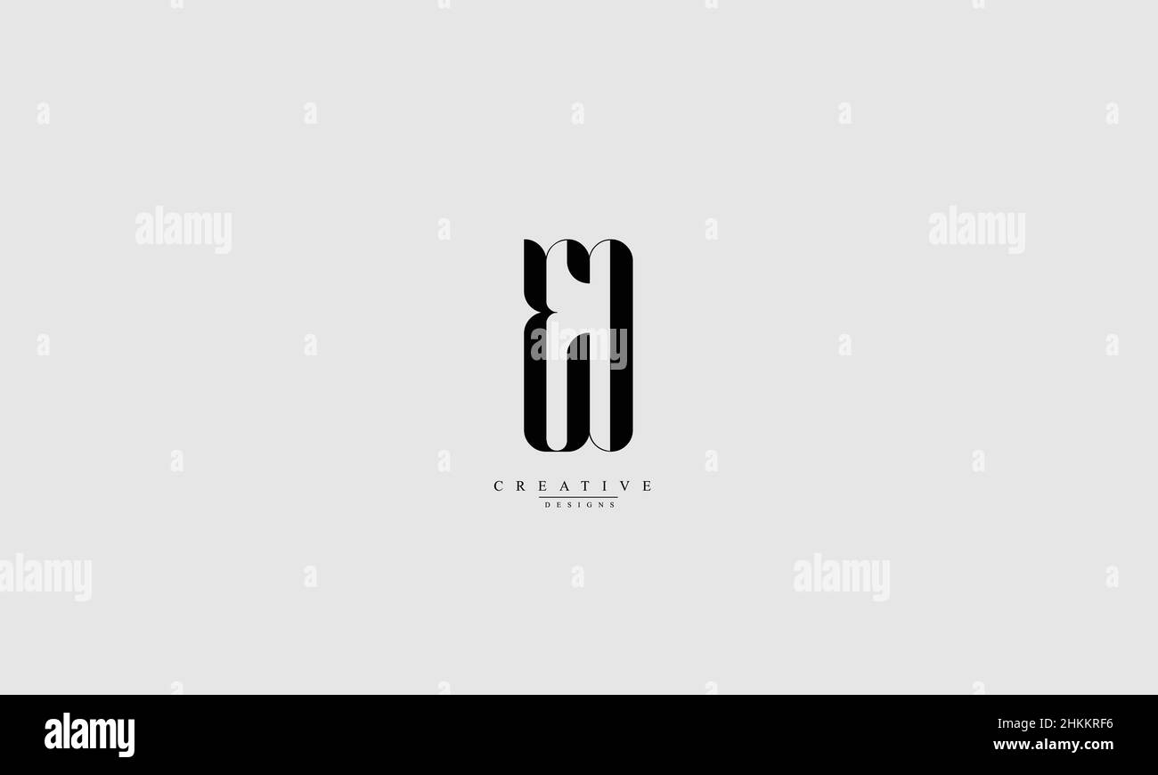 Lettere alfabetiche iniziali logo monogramma ed DE e D Illustrazione Vettoriale