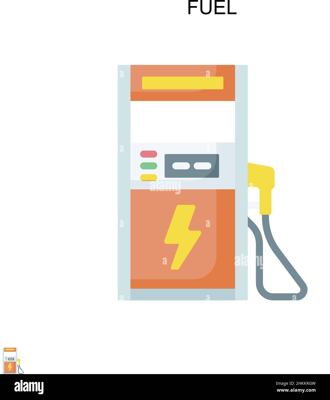 Icona vettore carburante semplice. Modello di disegno del simbolo di illustrazione per l'elemento dell'interfaccia utente mobile Web. Illustrazione Vettoriale