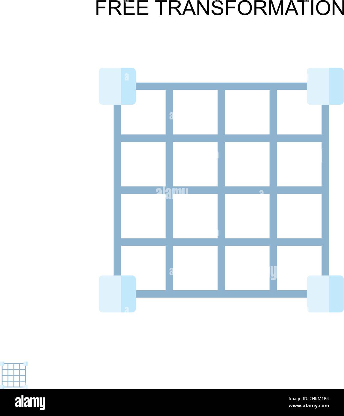 Icona vettoriale semplice a trasformazione libera. Modello di disegno del simbolo di illustrazione per l'elemento dell'interfaccia utente mobile Web. Illustrazione Vettoriale Icona vettoriale semplice a trasformazione libera. Modello di disegno del simbolo di illustrazione per l'elemento dell'interfaccia utente mobile Web. Illustrazione Vettoriale