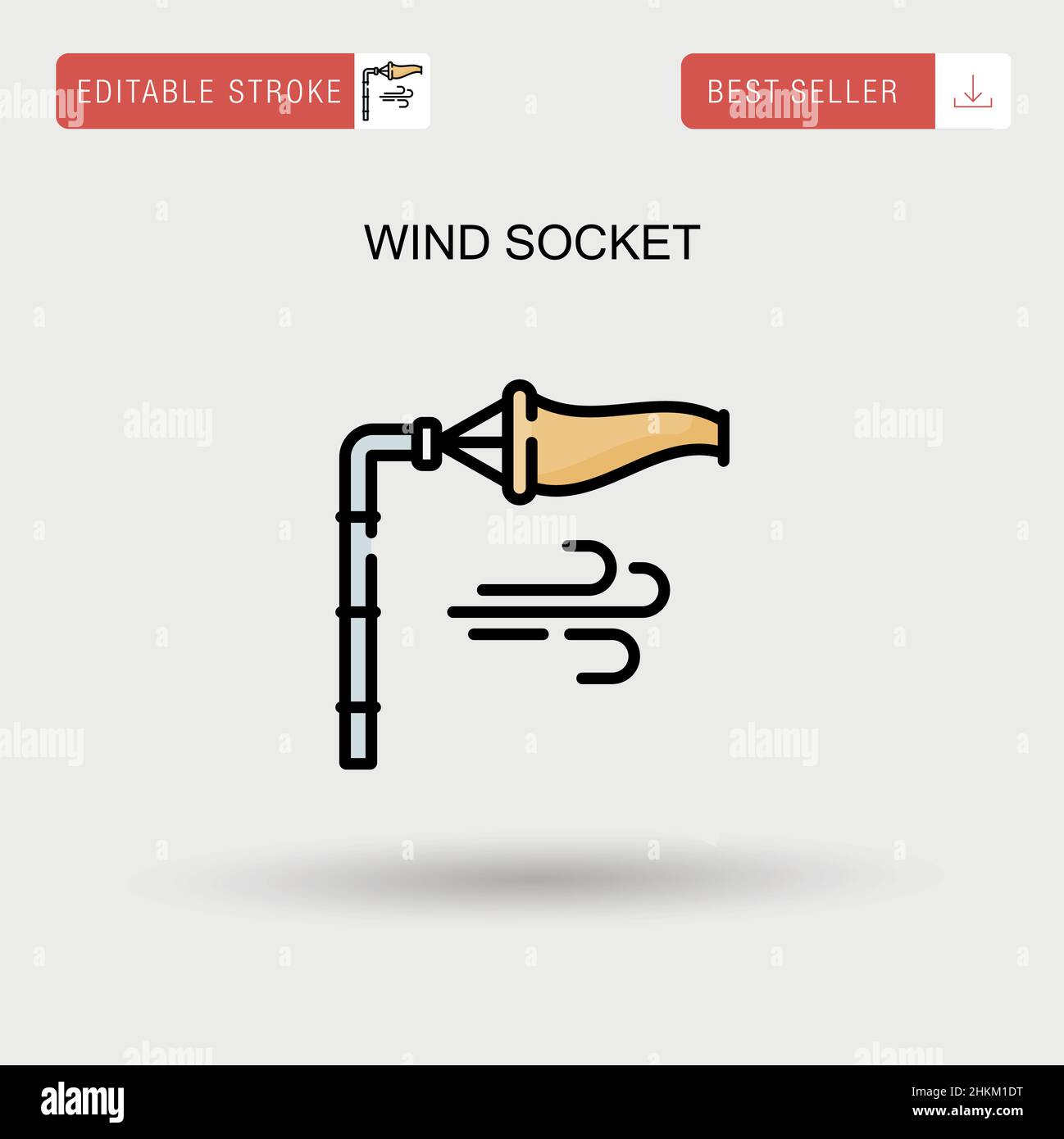 Wind socket icona vettoriale semplice. Illustrazione Vettoriale