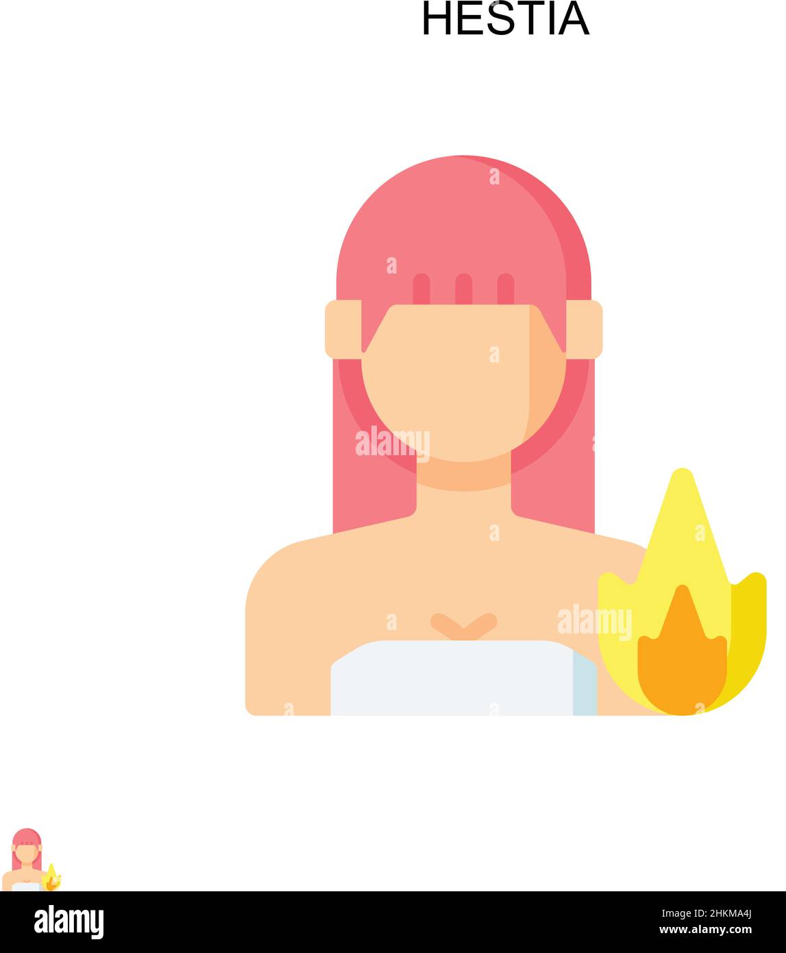 Hestia semplice icona vettoriale. Modello di disegno del simbolo di illustrazione per l'elemento dell'interfaccia utente mobile Web. Illustrazione Vettoriale