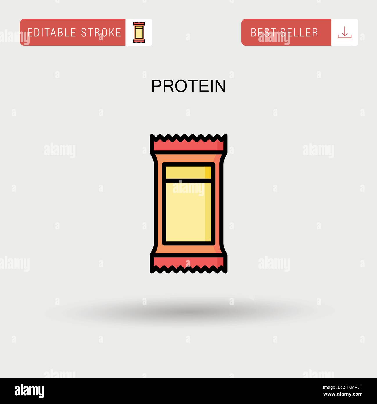 Icona del vettore proteina semplice. Illustrazione Vettoriale