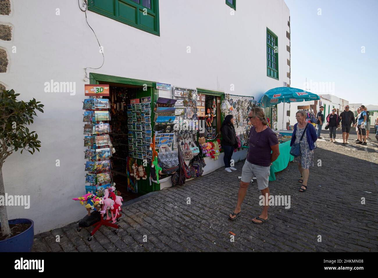 Acquista cartoline e regali turistici a Teguise Lanzarote Isole Canarie Spagna Foto Stock