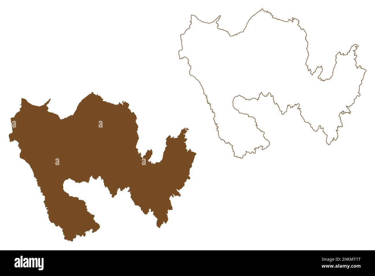 Isola di Fetlar (Regno Unito di Gran Bretagna e Irlanda del Nord, Scozia, Isole Shetland) illustrazione vettoriale della mappa, schizzo di scricbble Isola di Fetl Illustrazione Vettoriale