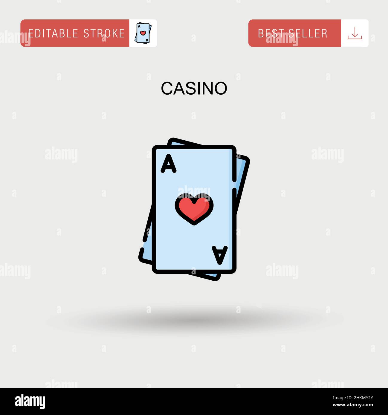 Casino semplice icona vettoriale. Illustrazione Vettoriale