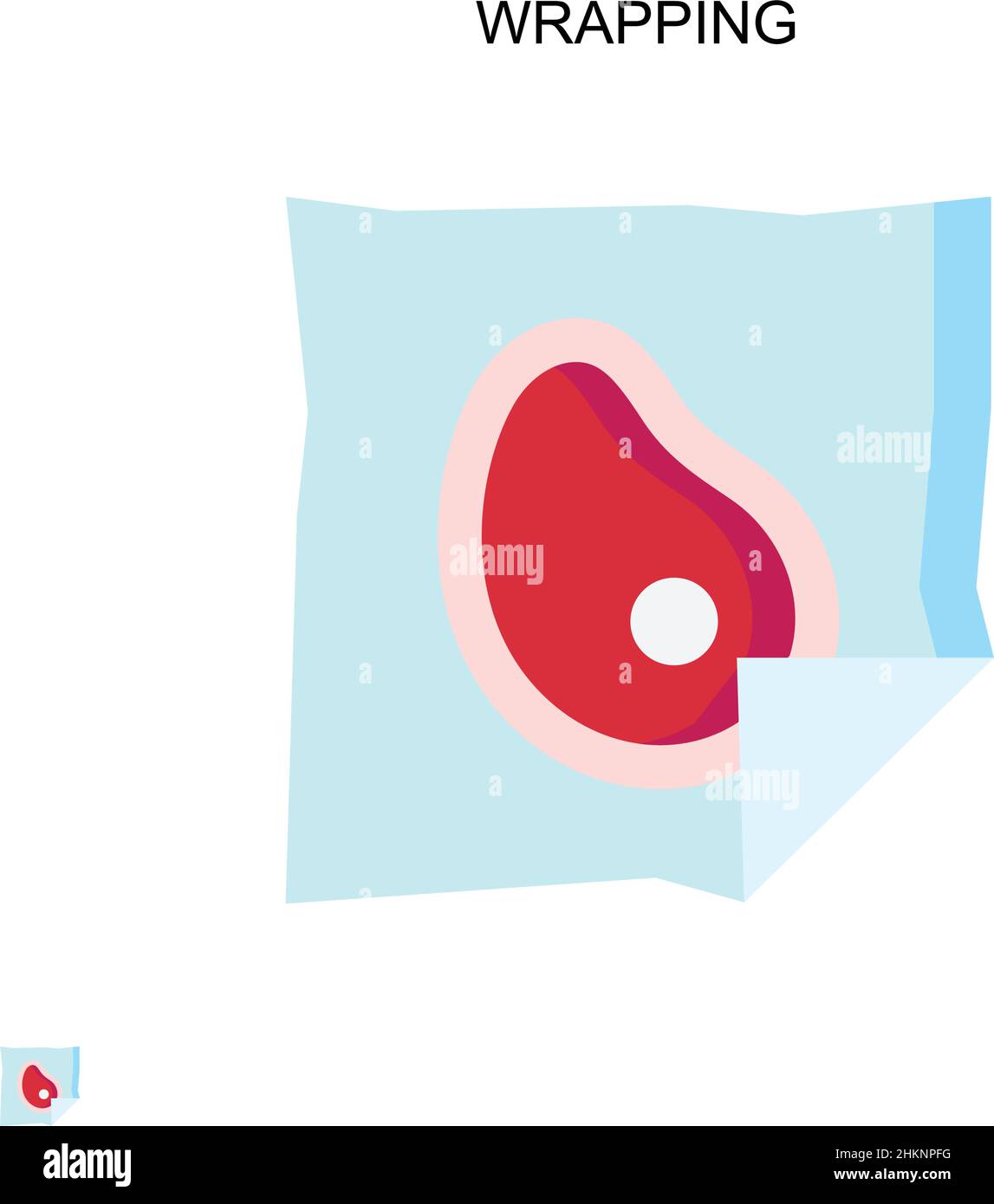 Icona del vettore semplice di avvolgimento. Modello di disegno del simbolo di illustrazione per l'elemento dell'interfaccia utente mobile Web. Illustrazione Vettoriale