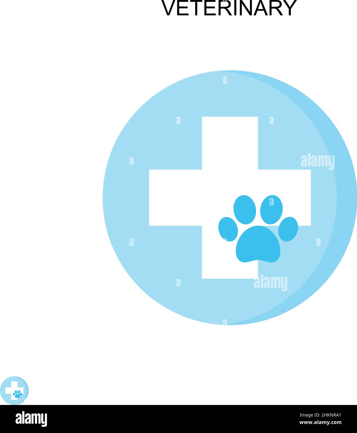 Icona vettore semplice veterinario. Modello di disegno del simbolo di illustrazione per l'elemento dell'interfaccia utente mobile Web. Illustrazione Vettoriale