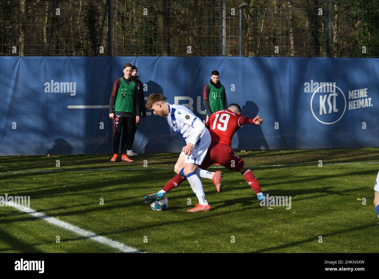 KSC U19 besiegt a Junioren Bundesliga mannschaft des FC Bayern München Karlsruher SC Youth League 5.2.2022 Foto Stock