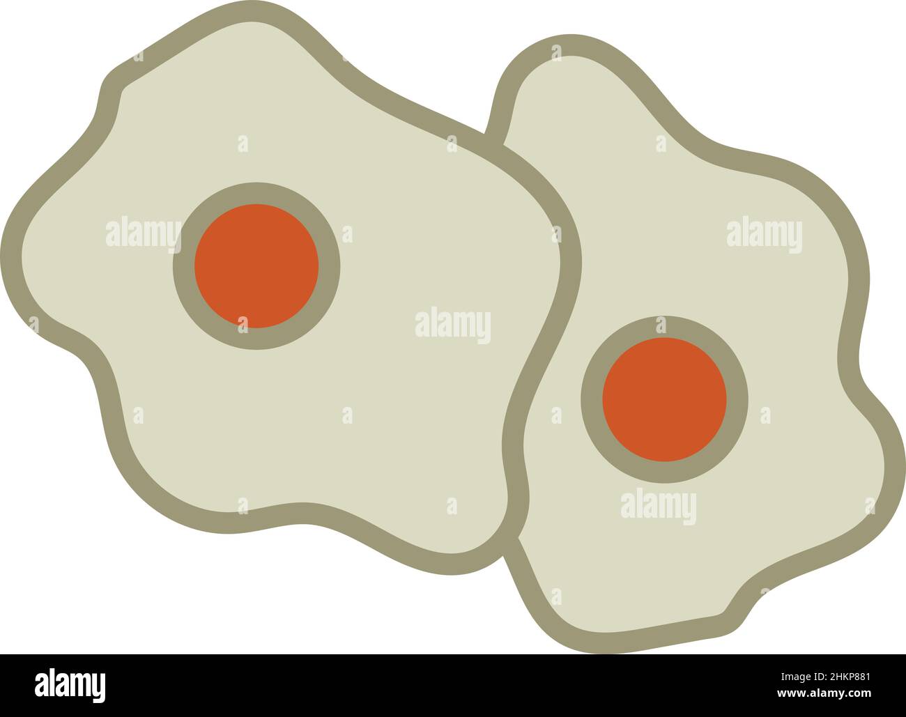 Lato soleggiato su uovo riempito contorno icona vettore Illustrazione Vettoriale