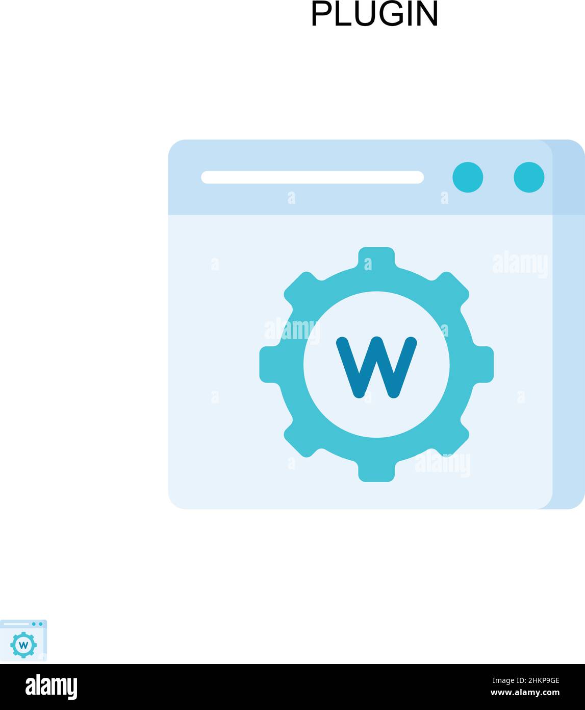 Plugin semplice icona vettore. Modello di disegno del simbolo di illustrazione per l'elemento dell'interfaccia utente mobile Web. Illustrazione Vettoriale
