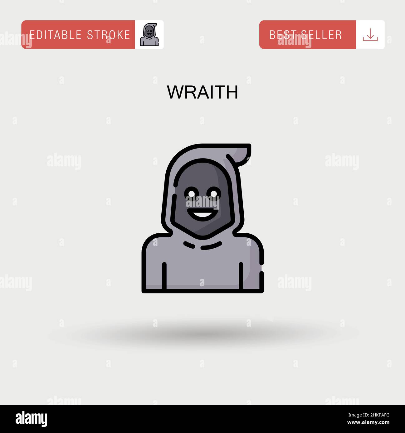 Icona vettore semplice Wraith. Illustrazione Vettoriale