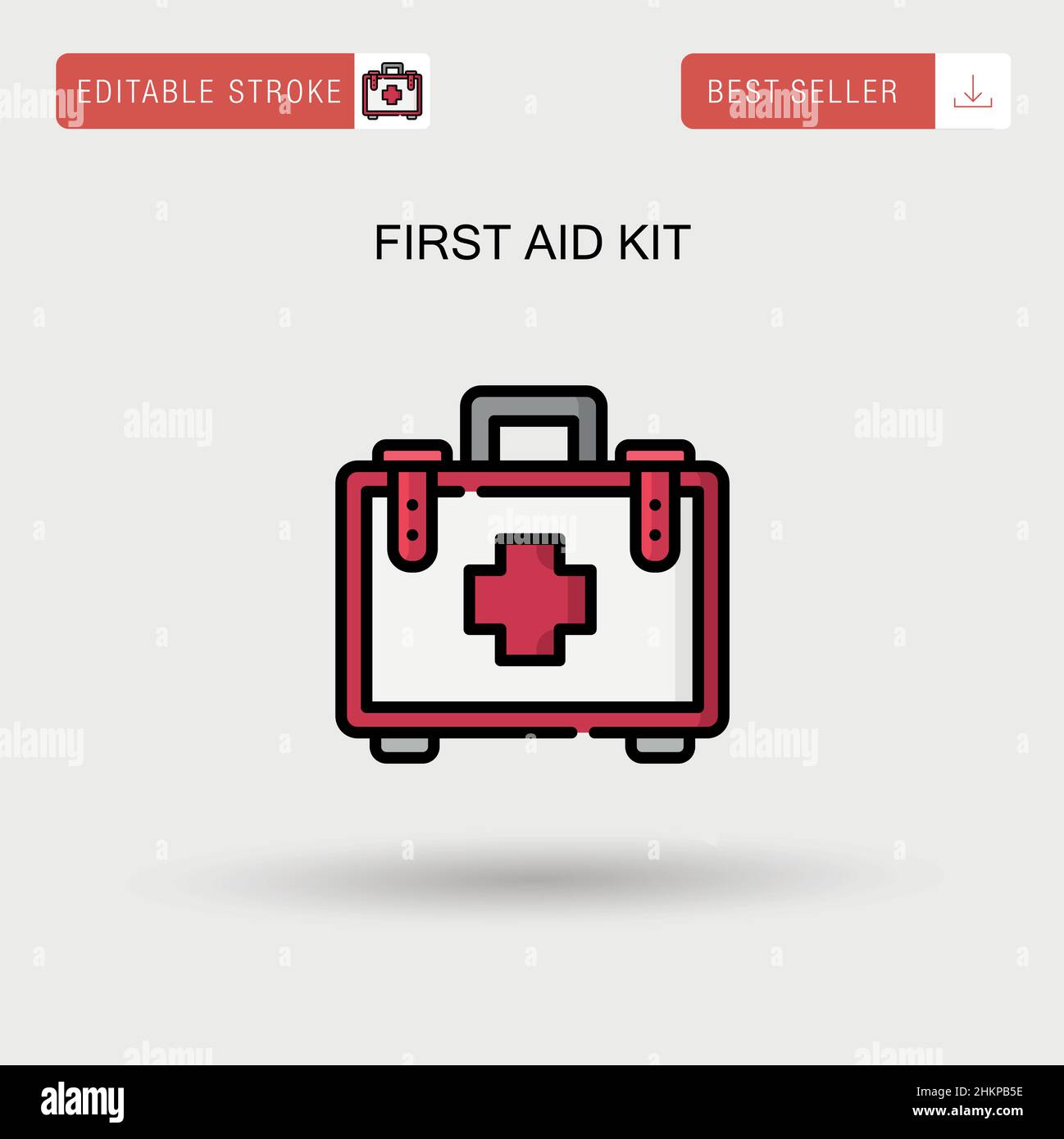 Icona vettore semplice kit di pronto soccorso. Illustrazione Vettoriale