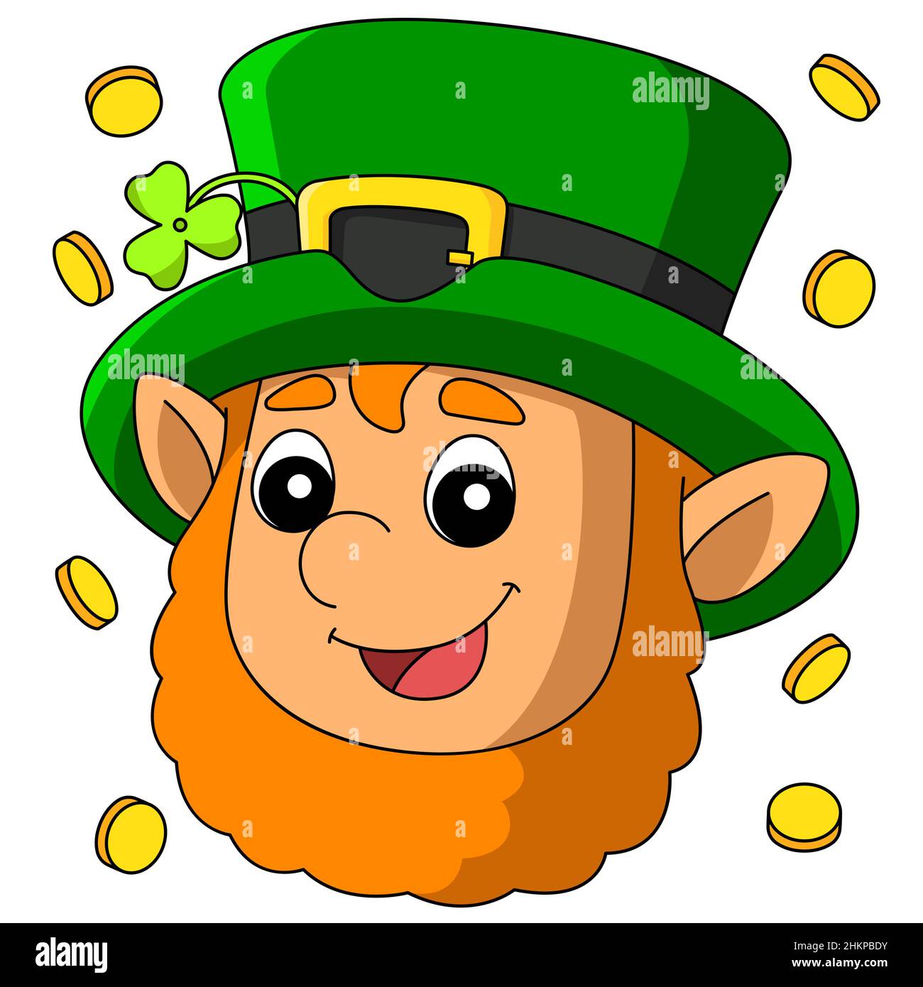 San Patrizio giorno Leprechaun Cartoon Vector Illustrazione Vettoriale