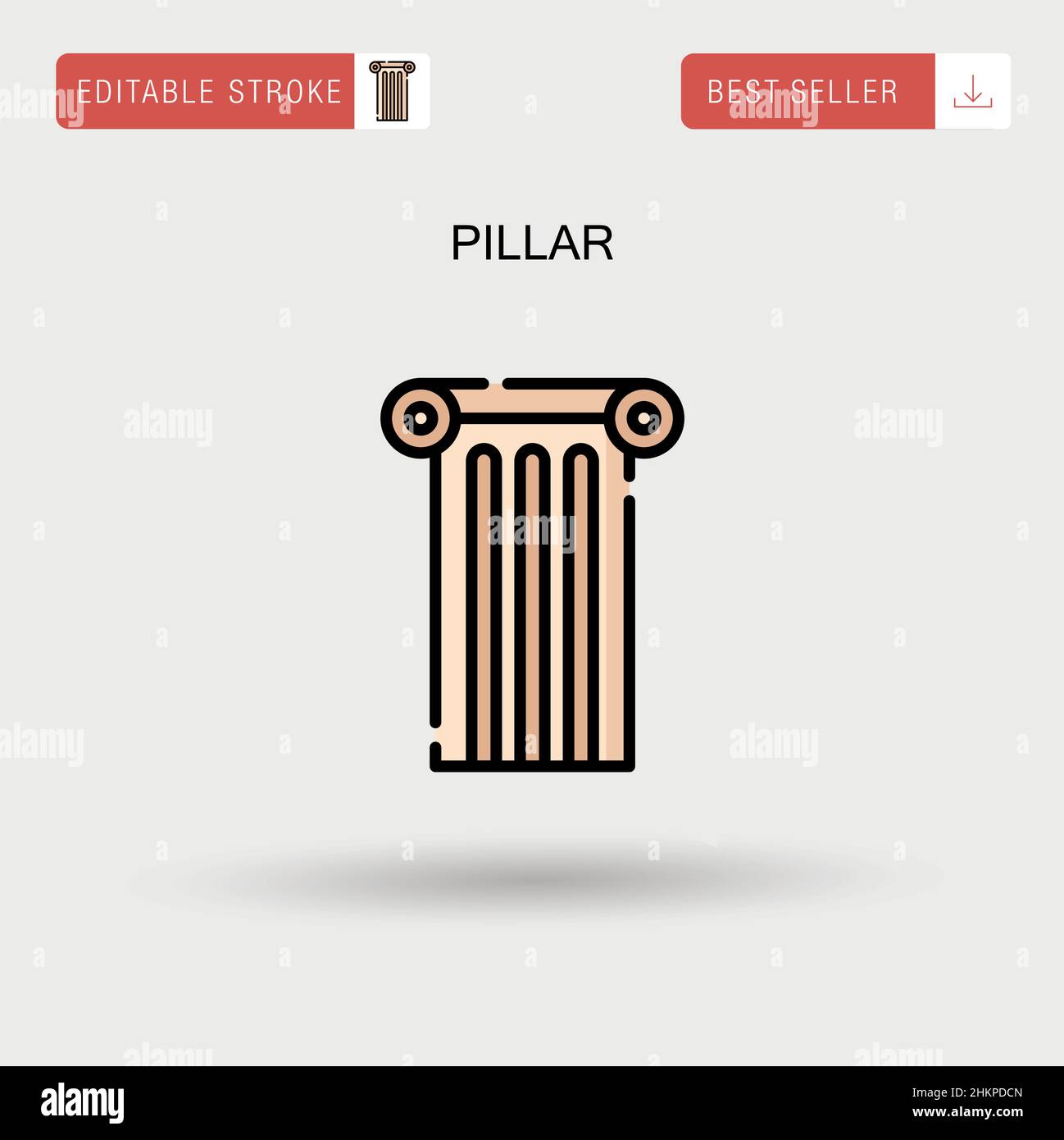 Icona vettore semplice colonna. Illustrazione Vettoriale