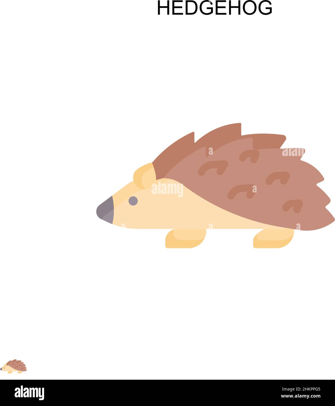 Hedgehog semplice icona vettoriale. Modello di disegno del simbolo di illustrazione per l'elemento dell'interfaccia utente mobile Web. Illustrazione Vettoriale