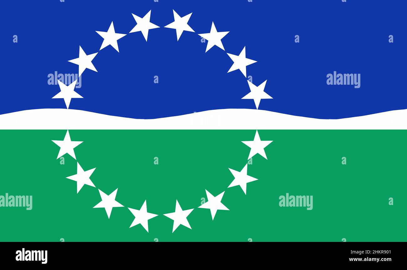 Vista dall'alto della bandiera Hampton Roads, Virginia, Stati Uniti d'America. USA patriota e concetto di viaggio. Nessun flagpole. Progettazione di piani, layout. Contrassegna sfondo Foto Stock