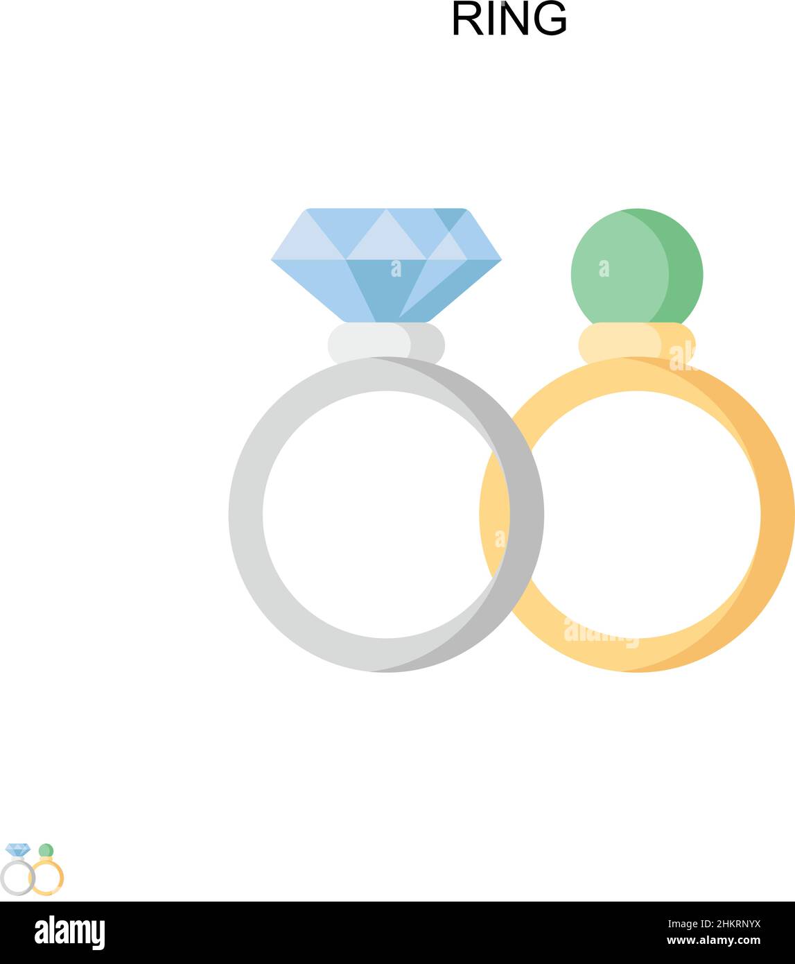 Icona vettore suoneria semplice. Modello di disegno del simbolo di illustrazione per l'elemento dell'interfaccia utente mobile Web. Illustrazione Vettoriale