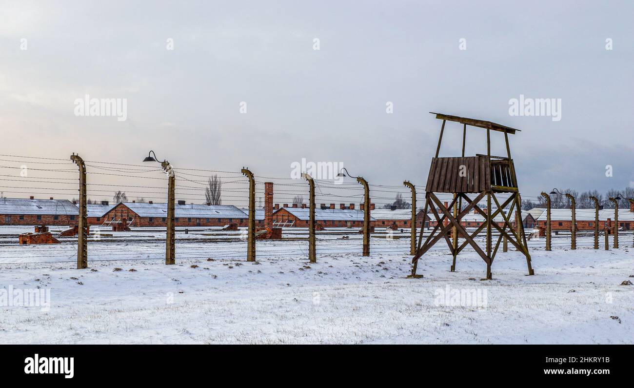 Auschwitz Birkenau, Polonia Foto Stock