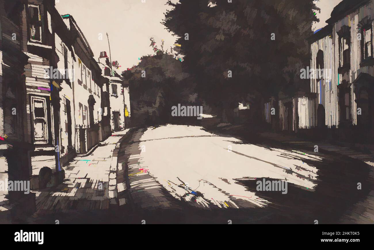 Arte ispirata da Bath Road, Wells, Henry Brown, artista, 1916, Regno Unito, Etching, opere classiche modernizzate da Artotop con un tuffo di modernità. Forme, colore e valore, impatto visivo accattivante sulle emozioni artistiche attraverso la libertà delle opere d'arte in modo contemporaneo. Un messaggio senza tempo che persegue una nuova direzione selvaggiamente creativa. Artisti che si rivolgono al supporto digitale e creano l'NFT Artotop Foto Stock