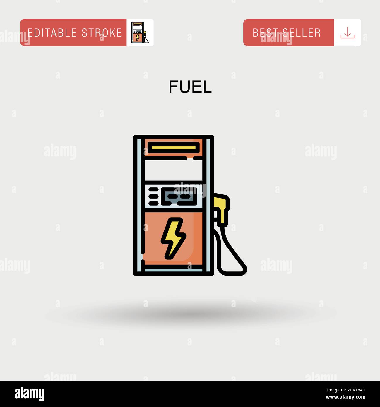 Icona vettore carburante semplice. Illustrazione Vettoriale