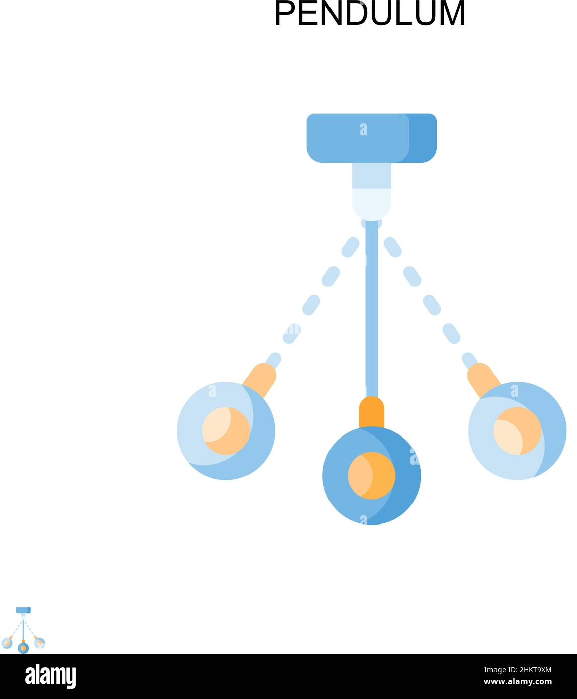 Icona del vettore semplice del pendolo. Modello di disegno del simbolo di illustrazione per l'elemento dell'interfaccia utente mobile Web. Illustrazione Vettoriale