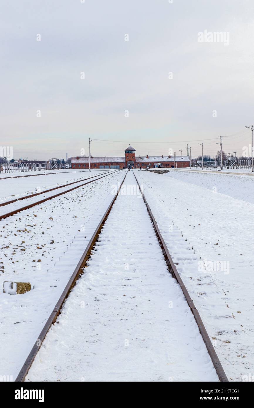Auschwitz Birkenau, Polonia Foto Stock