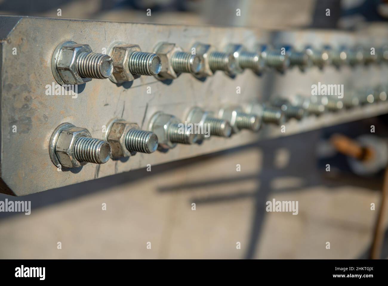 Dettagli della struttura in ferro zincato Foto Stock