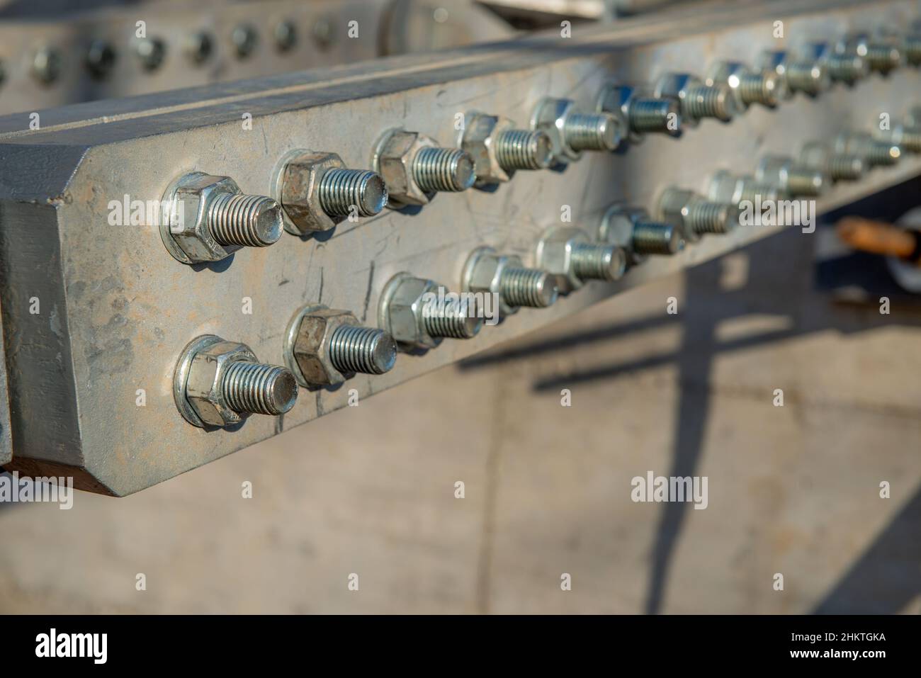 Dettagli della struttura in ferro zincato Foto Stock
