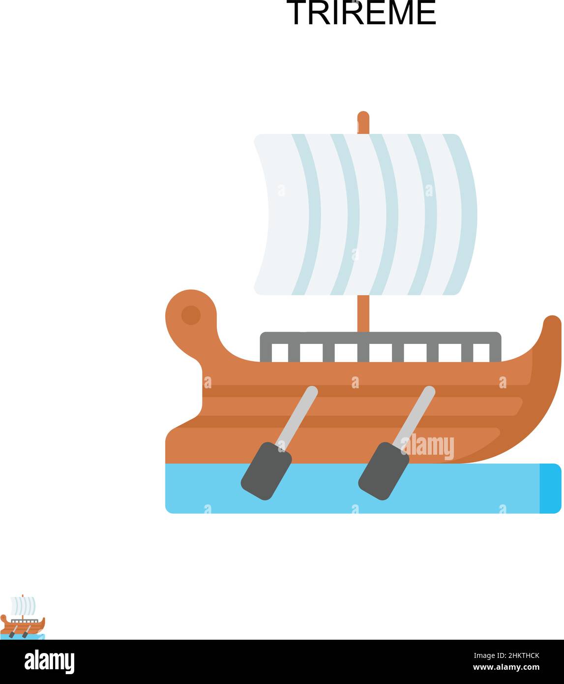 Icona del vettore semplice TRIreme. Modello di disegno del simbolo di illustrazione per l'elemento dell'interfaccia utente mobile Web. Illustrazione Vettoriale