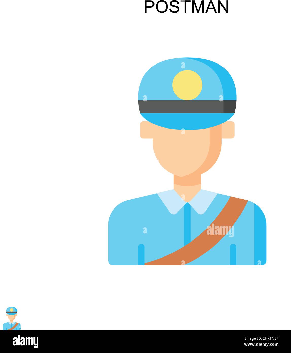 Icona vettore semplice Postman. Modello di disegno del simbolo di illustrazione per l'elemento dell'interfaccia utente mobile Web. Illustrazione Vettoriale