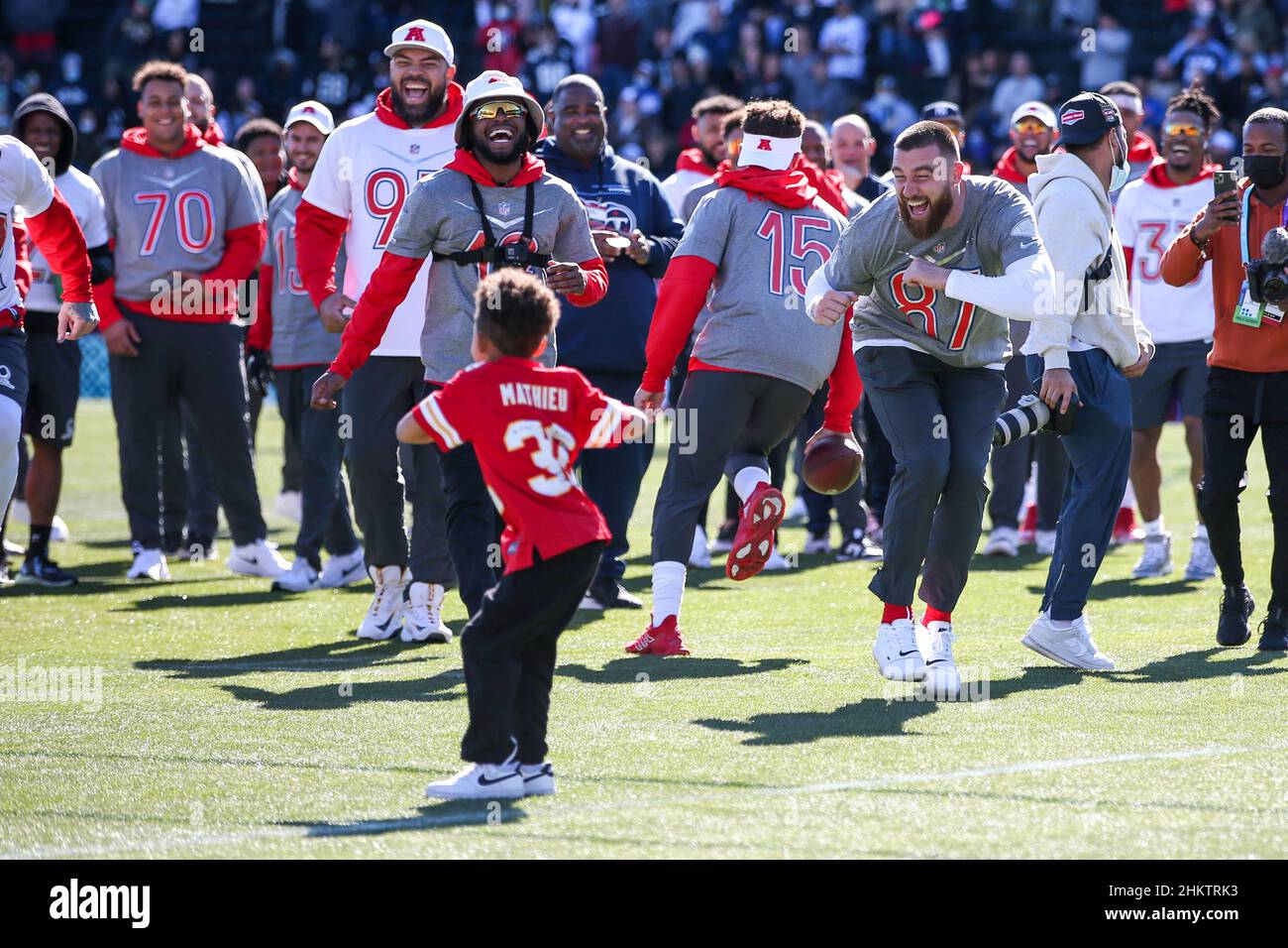 February 5, 2022: Kansas City Chiefs cheerleader during the AFC Pro Bowl  Practice at Las Vegas Ballpark in Las Vegas, Nevada. Darren Lee/(Photo by  Darren Lee/CSM/Sipa USA Stock Photo - Alamy