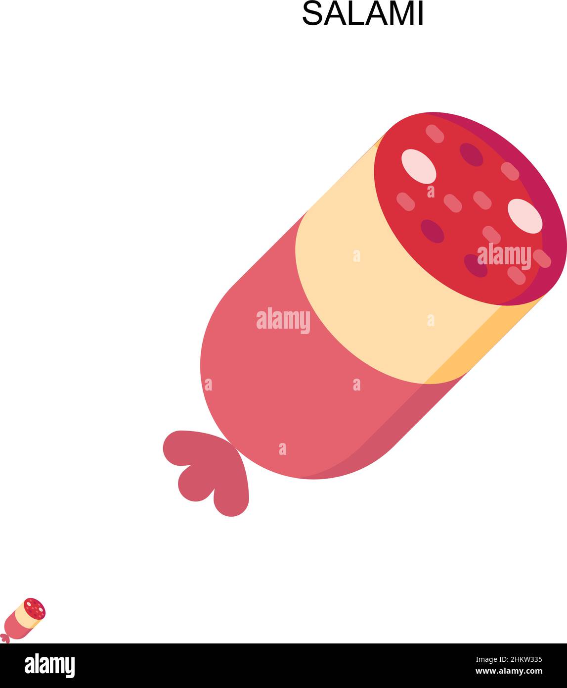 Icona di Salami Simple Vector. Modello di disegno del simbolo di illustrazione per l'elemento dell'interfaccia utente mobile Web. Illustrazione Vettoriale