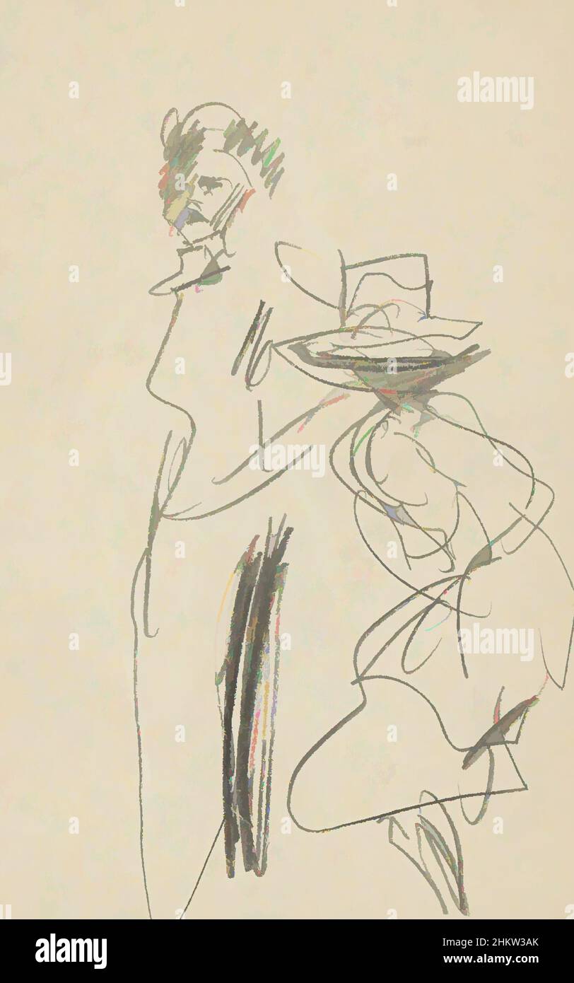 Arte ispirata da studi di figure indiane. Donna in piedi e squatting con cappello, Dutch East Indies, opere classiche modernizzate da Artotop con un tuffo di modernità. Forme, colore e valore, impatto visivo accattivante sulle emozioni artistiche attraverso la libertà delle opere d'arte in modo contemporaneo. Un messaggio senza tempo che persegue una nuova direzione selvaggiamente creativa. Artisti che si rivolgono al supporto digitale e creano l'NFT Artotop Foto Stock