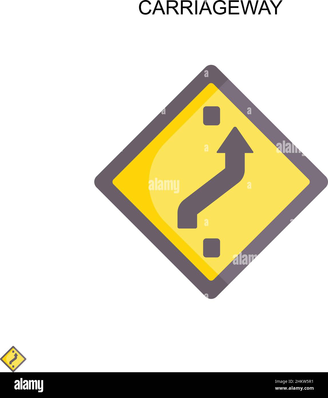 Icona vettore semplice carreggiata. Modello di disegno del simbolo di illustrazione per l'elemento dell'interfaccia utente mobile Web. Illustrazione Vettoriale