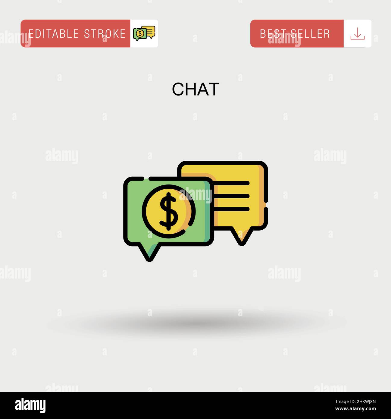 Icona vettore semplice chat. Illustrazione Vettoriale