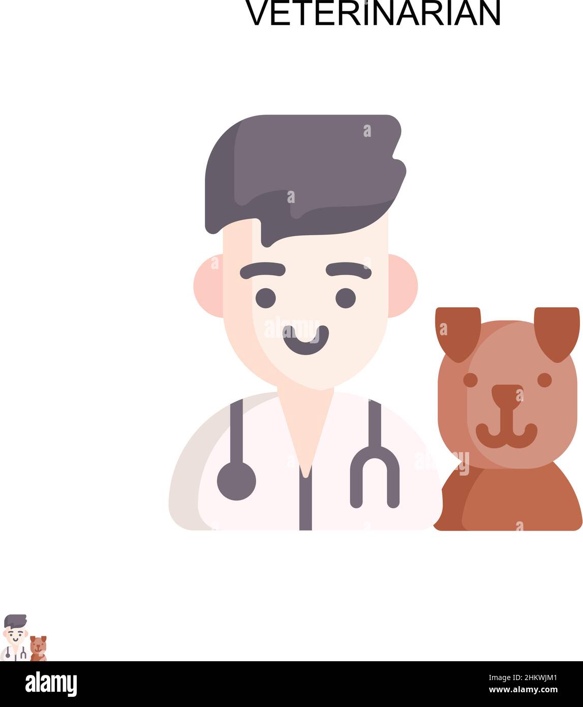 Veterinario semplice vettore icona. Modello di disegno del simbolo di illustrazione per l'elemento dell'interfaccia utente mobile Web. Illustrazione Vettoriale