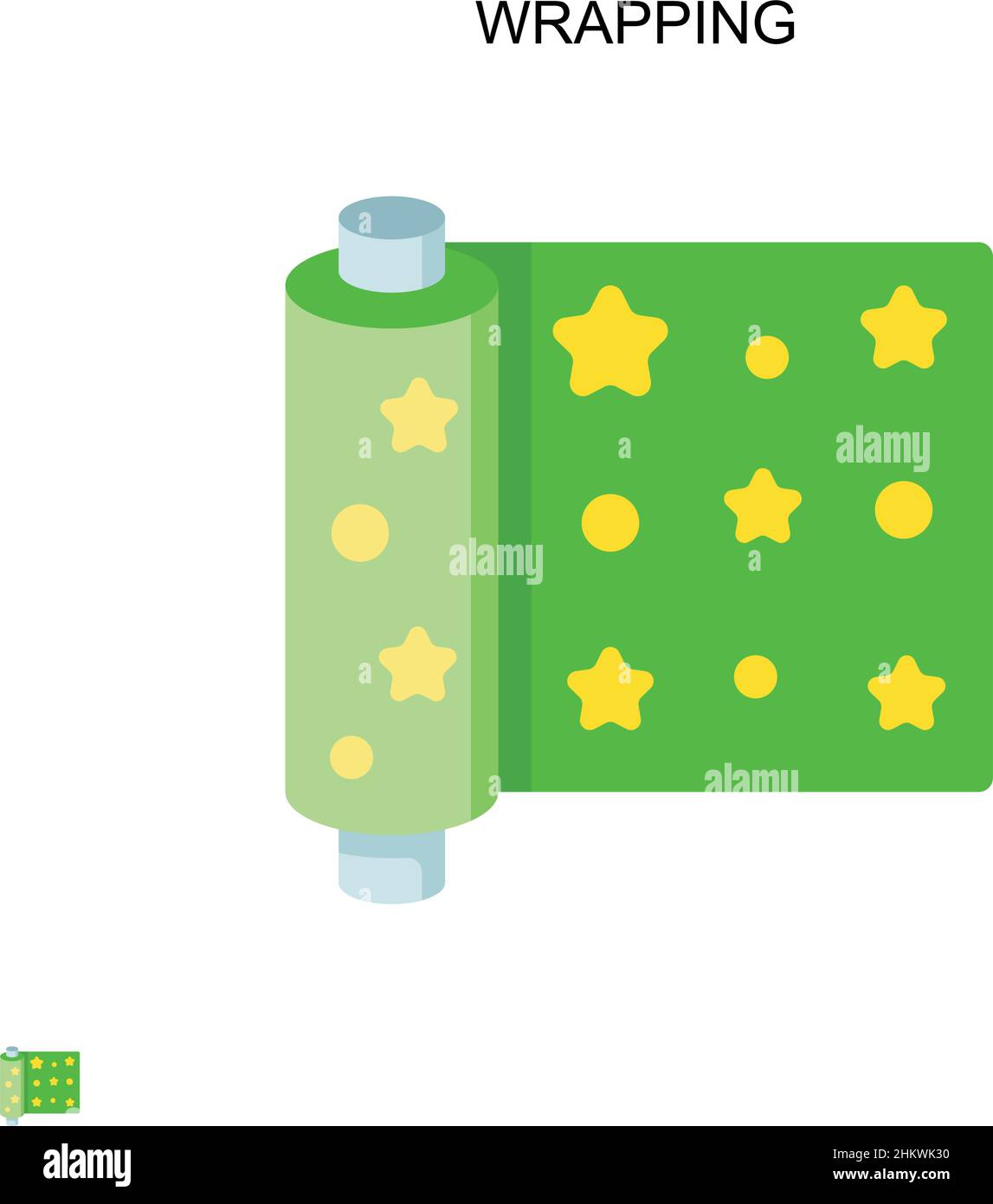 Icona del vettore semplice di avvolgimento. Modello di disegno del simbolo di illustrazione per l'elemento dell'interfaccia utente mobile Web. Illustrazione Vettoriale