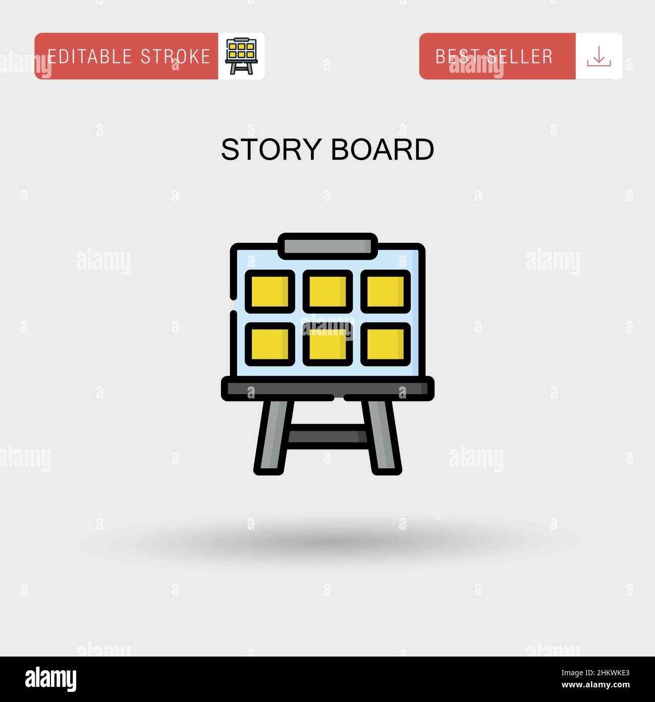 Story board semplice icona vettoriale. Illustrazione Vettoriale