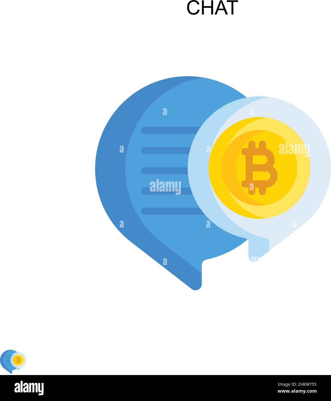 Icona vettore semplice chat. Modello di disegno del simbolo di illustrazione per l'elemento dell'interfaccia utente mobile Web. Illustrazione Vettoriale