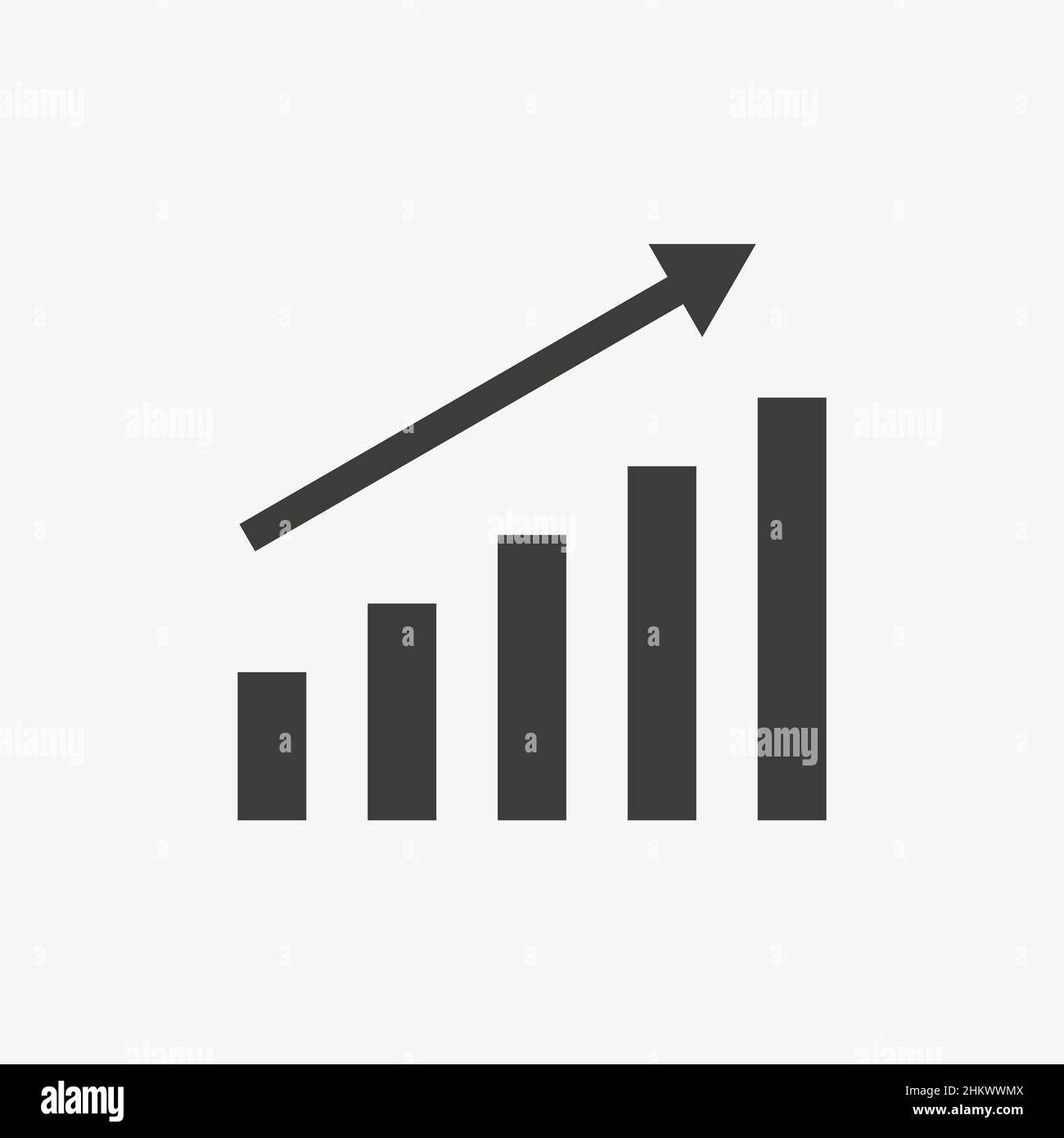 Icona increse su sfondo bianco. Icona del grafico Illustrazione Vettoriale