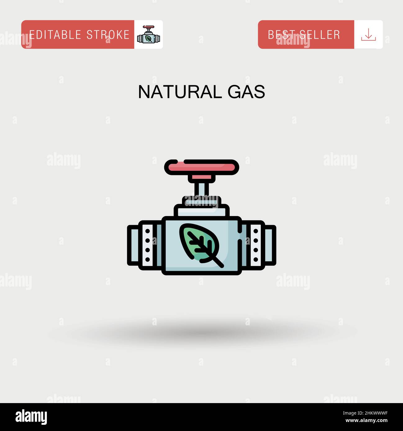 Icona del vettore semplice del gas naturale. Illustrazione Vettoriale