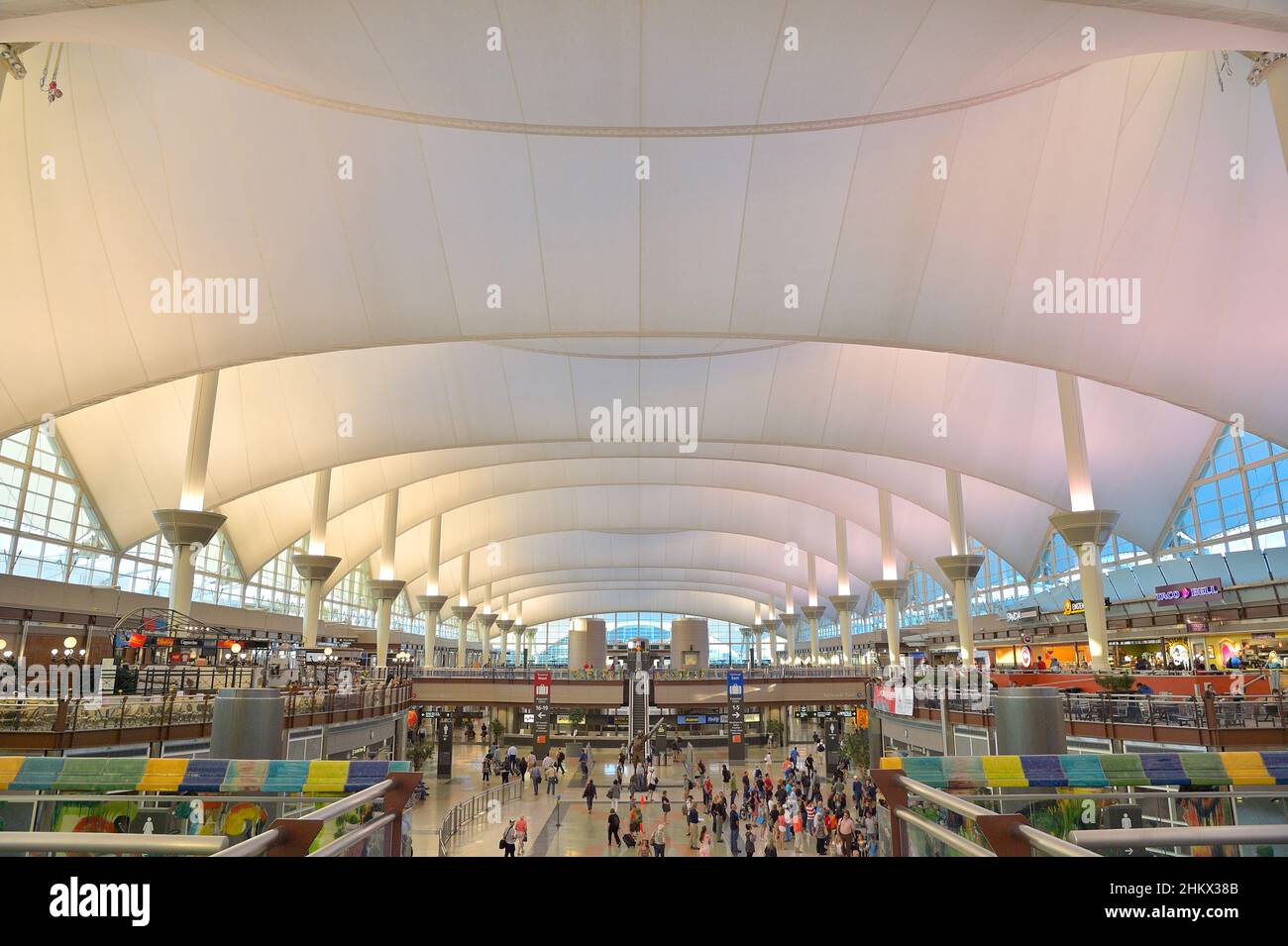 Denver International è il 8th° aeroporto più trafficato degli Stati Uniti, Colorado, Colorado Foto Stock