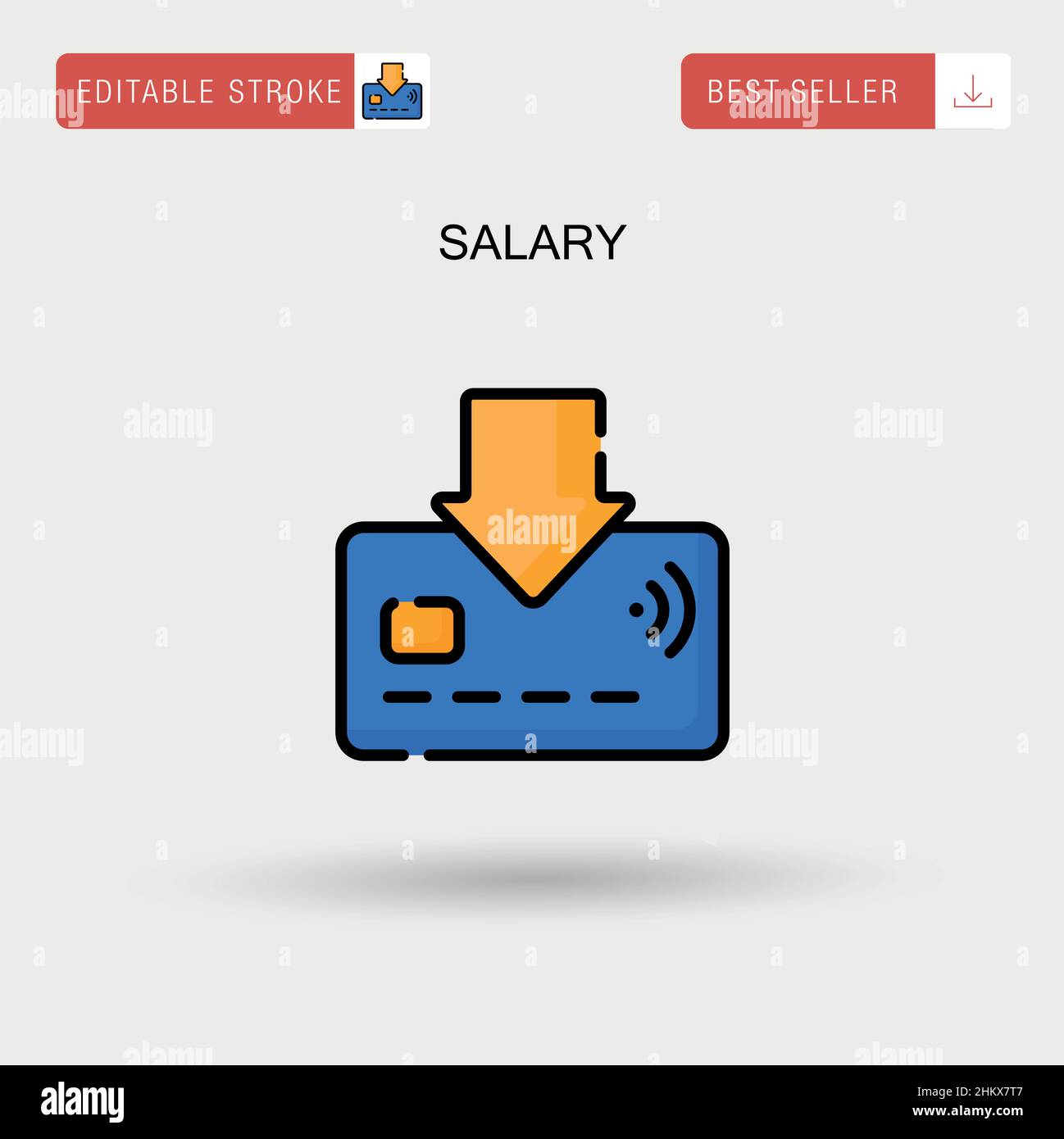 Icona del vettore stipendio semplice. Illustrazione Vettoriale