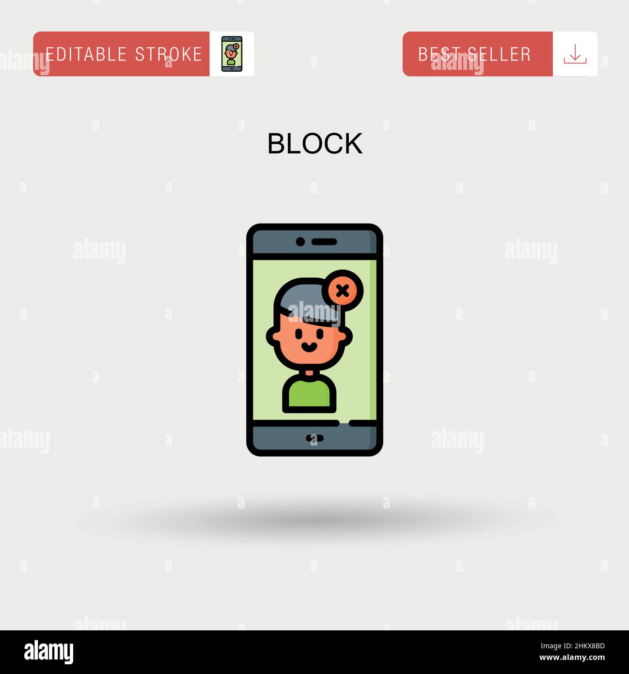 Blocca icona vettore semplice. Illustrazione Vettoriale