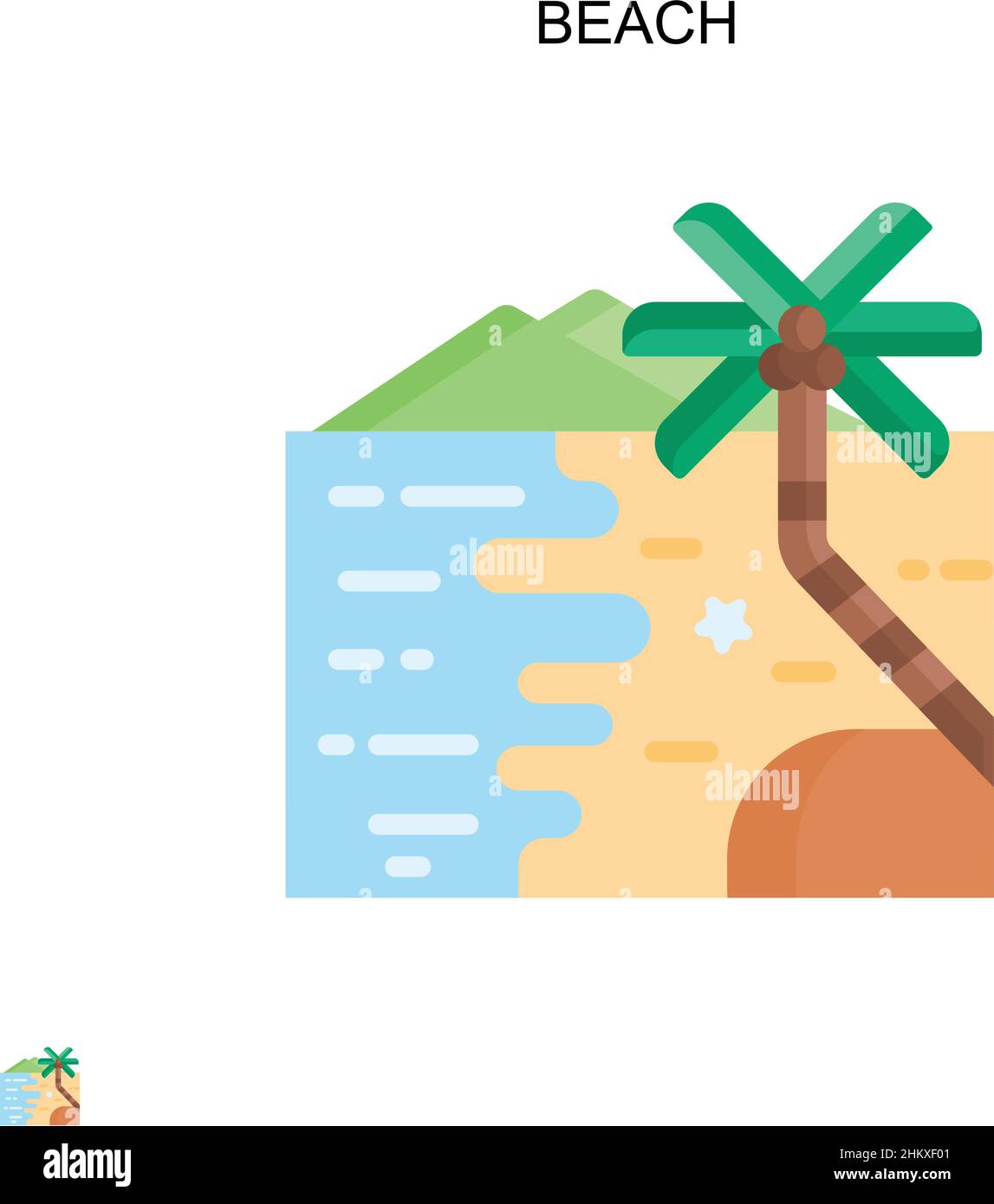Spiaggia semplice icona vettoriale. Modello di disegno del simbolo di illustrazione per l'elemento dell'interfaccia utente mobile Web. Illustrazione Vettoriale Spiaggia semplice icona vettoriale. Modello di disegno del simbolo di illustrazione per l'elemento dell'interfaccia utente mobile Web. Illustrazione Vettoriale