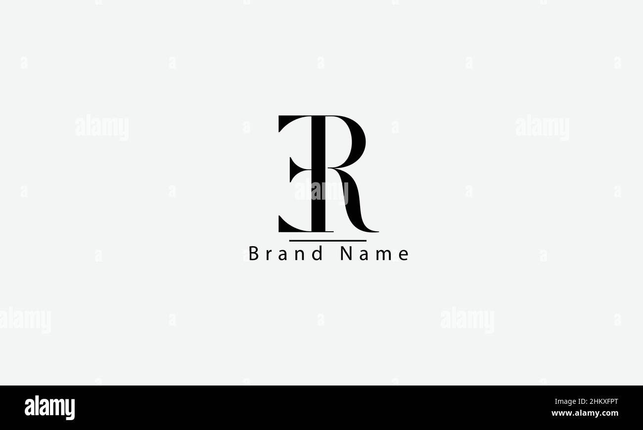 MODELLO monogramma DEL logo VETTORIALE astratto ER RE e R. Illustrazione Vettoriale